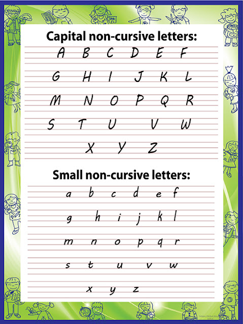 Lowercase and cursive letters