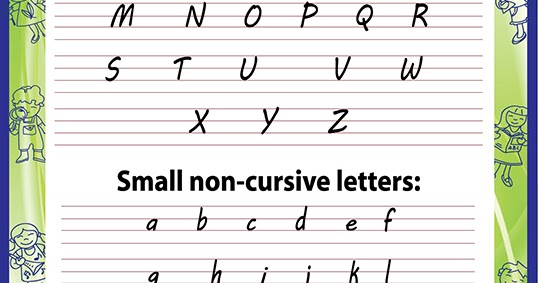 Lowercase and cursive letters