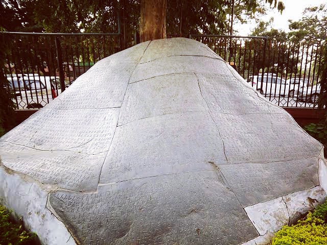 Ashoka's rock edict at national museum delhi