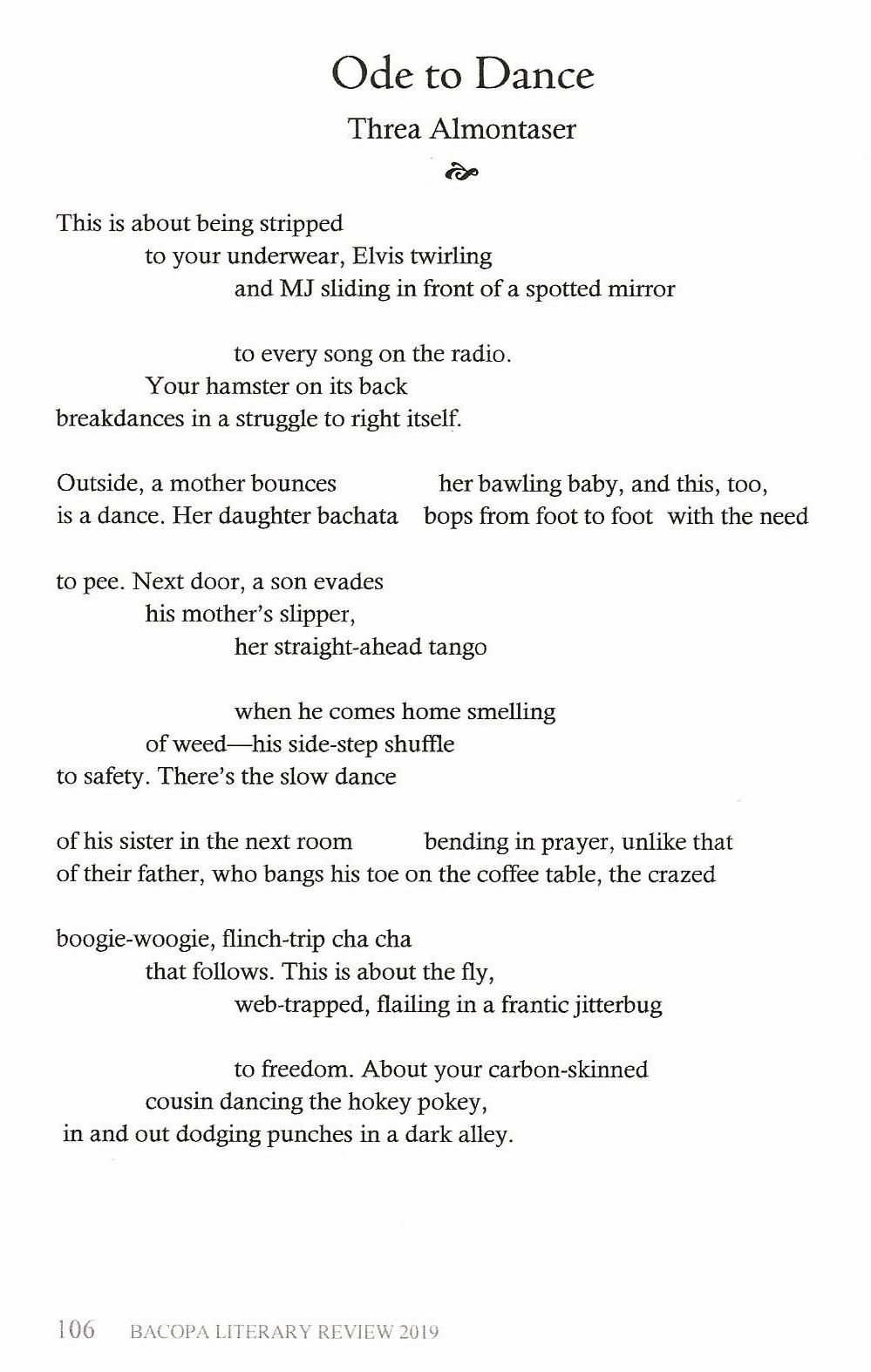 Bacopa Literary Review Editors Blog Motion As A Bridge Ode To