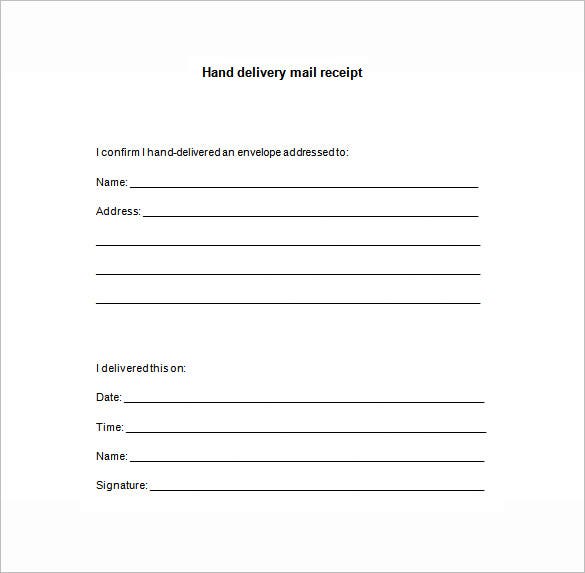 Return Receipt Template Invoice Template