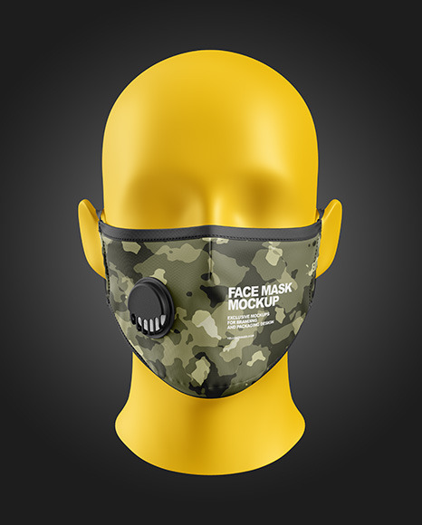 Download Face Mask With Valve Mockup Psd Download Face Mask With Valve Mockup Psd Face Mask With Valve Mockup Front View This Mockup Contains Accurate Masks And Smart Layers Present Your Yellowimages Mockups