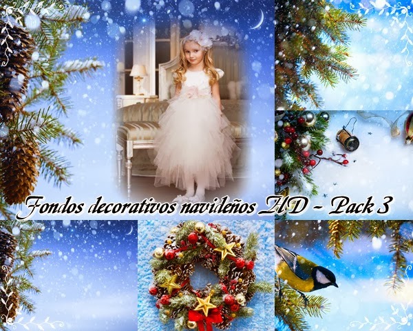 Fondos decorativos navideños HD - Pack 3