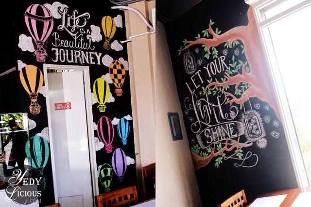 Topography and Chalk Board Art Work at Khayil's Bakeshop and Cafe Restaurant in Antipolo Rizal