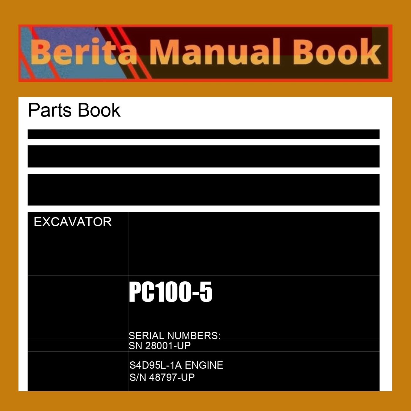 Catalog parts book komatsu pc100-5