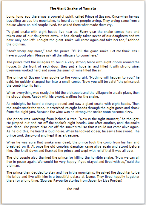 Cerita Bahasa Inggris Giant Snake Cerita Inggris Indonesia