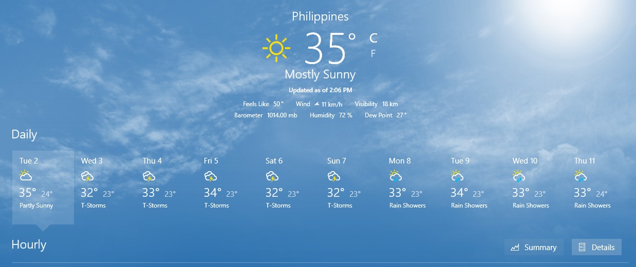 A screen shot cause it's too darn hot to do anything else