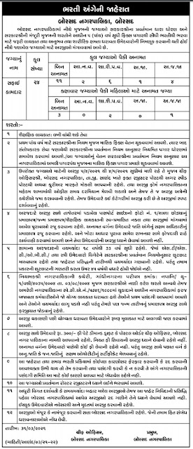 Borsad Nagarpalika Recruitment for Safai Kamdar Posts 2021