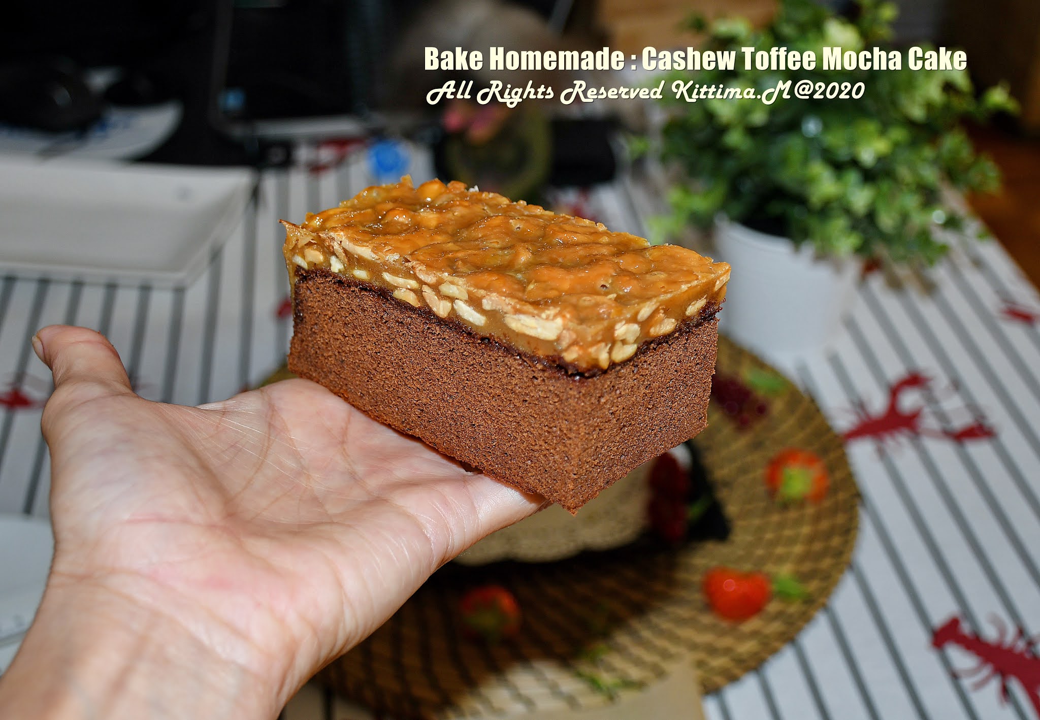 Bake Homemade ท๊อฟฟี่เค้ก(Cashew Toffee Mocha Cake )(มือใหม่เบเกอรี่)