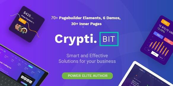 CryptiBIT – IEO, ICO Landing Page, ICO Consulting, Bitcoin, Blockchain and Cryptocurrency WordPress Theme
