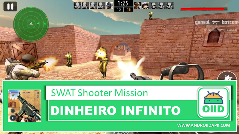 SWAT Shooter Mission v1.0 – APK MOD HACK – Dinheiro Infinito