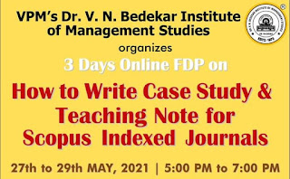 3 Days Online FDP On How to Write Case Study [Scopus Indexed Journals]