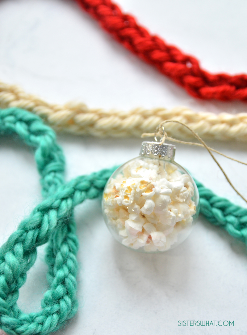 Popcorn In a Ball Christmas Ornament Sisters, What!