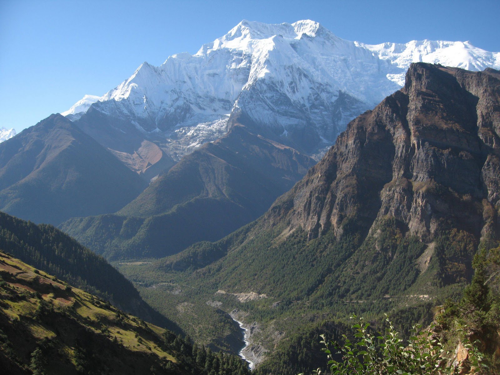 Corrosive Canvas: View of Annapurna II from Ghyaru, Nepal on the ...