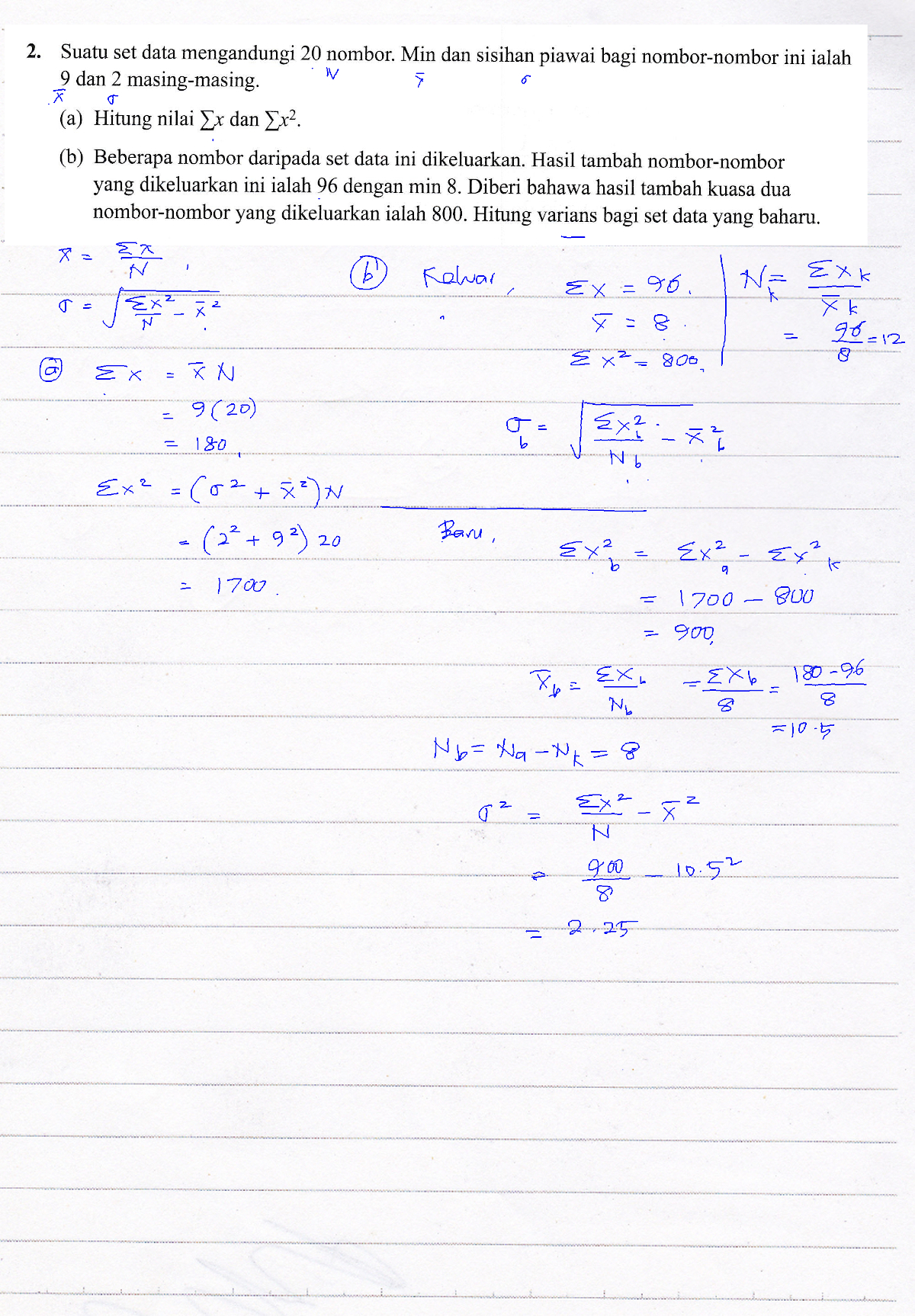 Matematik varians Statistika 11.