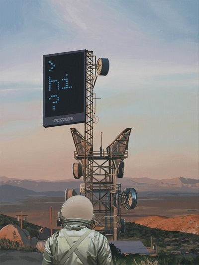 "The Tower" - Scott Listfield | obras de arte pintura contemporanea, surrealismo pop art inspiration | art selecta "The Tower" - Scott Listfield | imagenes de arte bellas, pinturas tristes nostalgicas, cuadros, astronautas, sad art pictures, cool stuff