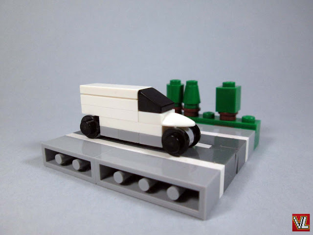 MOC LEGO veículos comerciais em micro escala