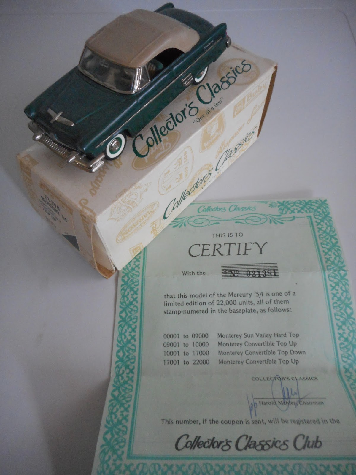 mercuriusartcollection Collectors Classic Model Cars