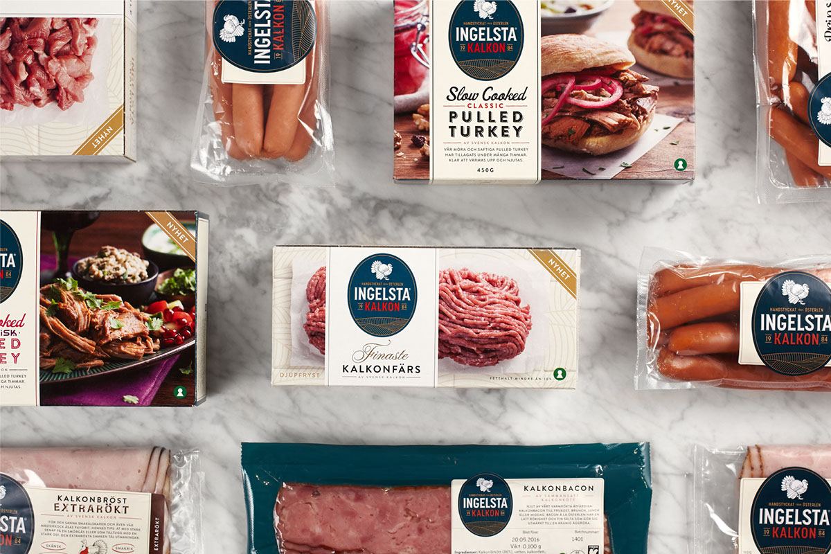 Ingelsta Kalkon package design