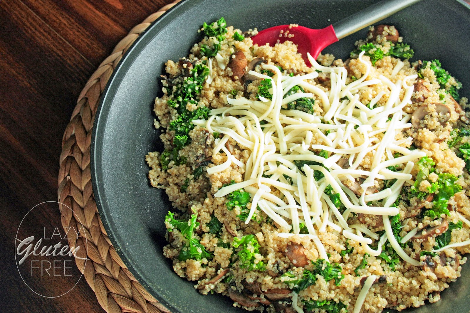 Lazy Gluten Free: Kale Mushroom Quinoa