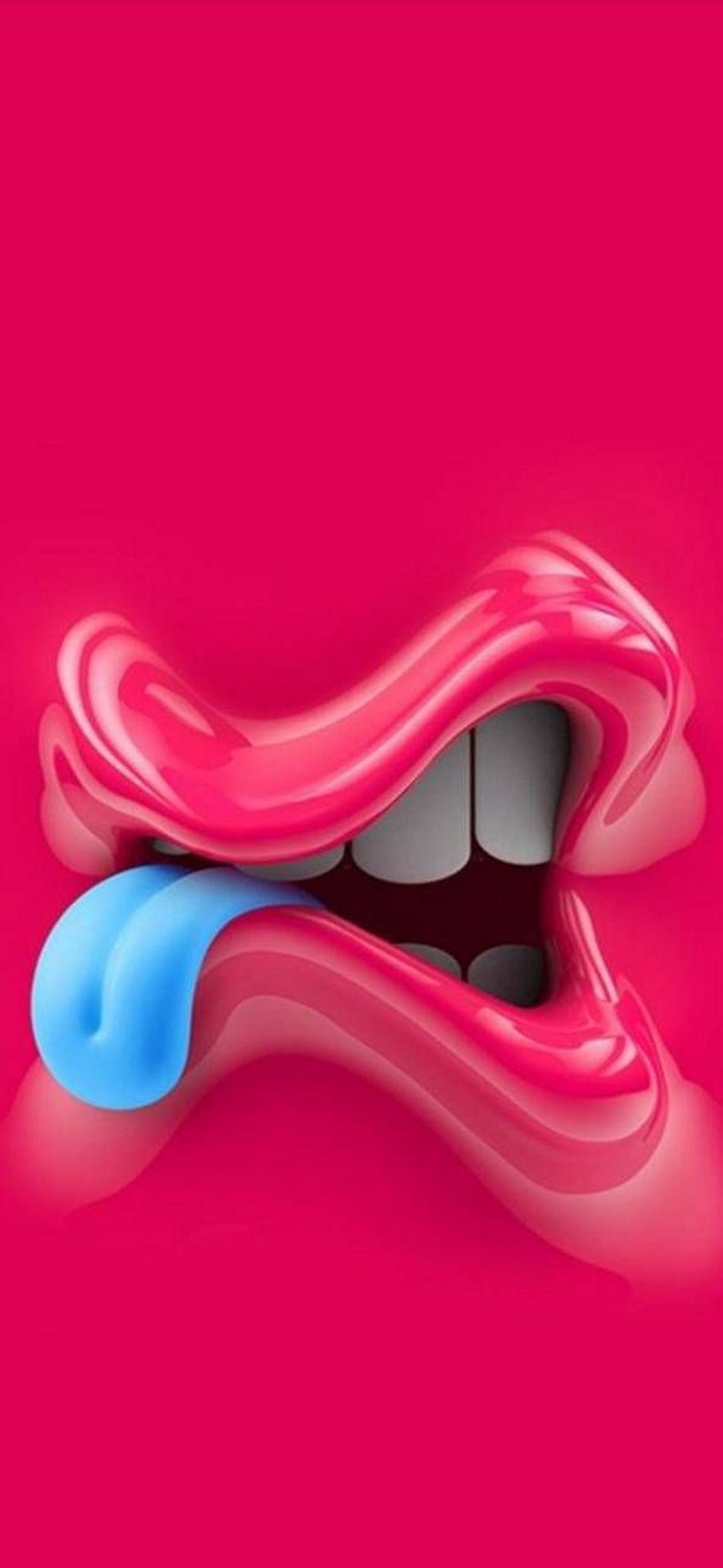 Papel de Parede Boca Rosa Para Celular 3D