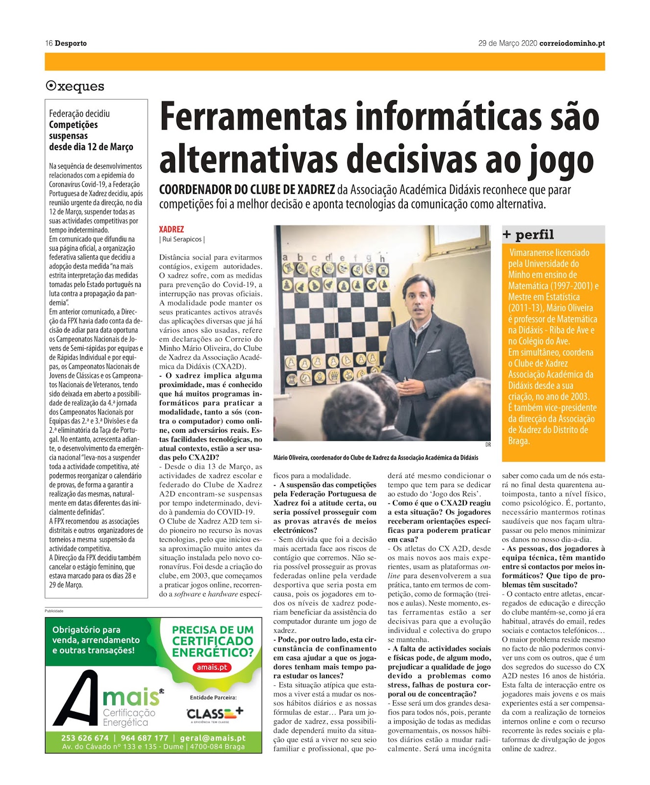 O jogo - Correio do Minho