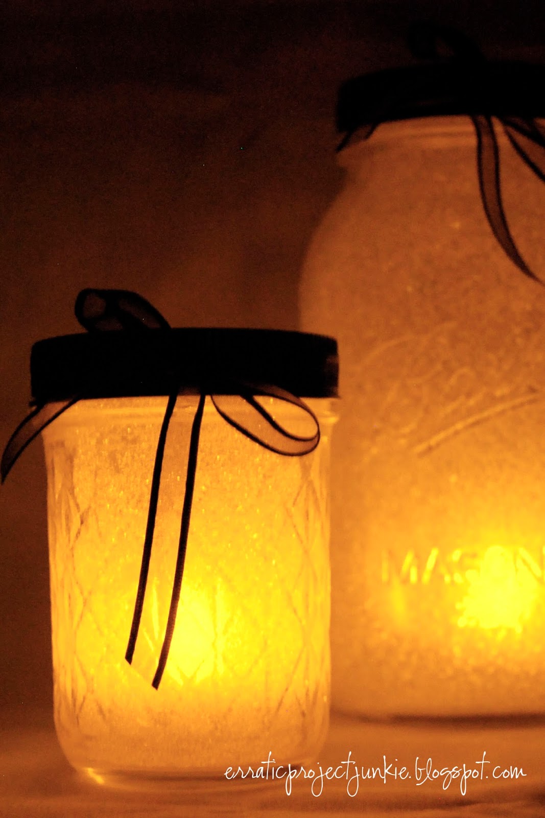 Erratic Project Junkie Glitter Glue Mason Jars