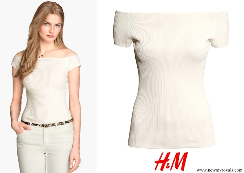 Kate Middleton wore H&M off-the-shoulder rib knit top