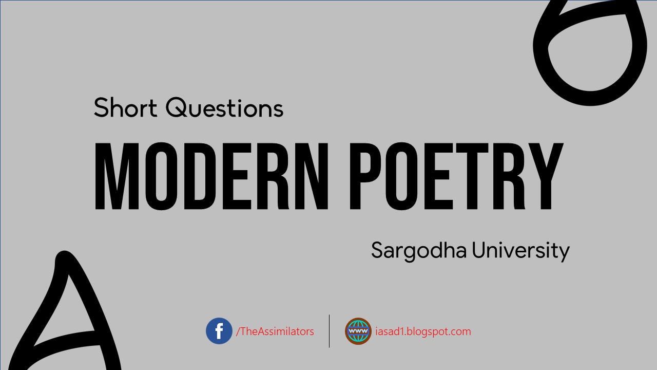 Modern Poetry Short Question