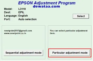 Epson l3060 adjustment program