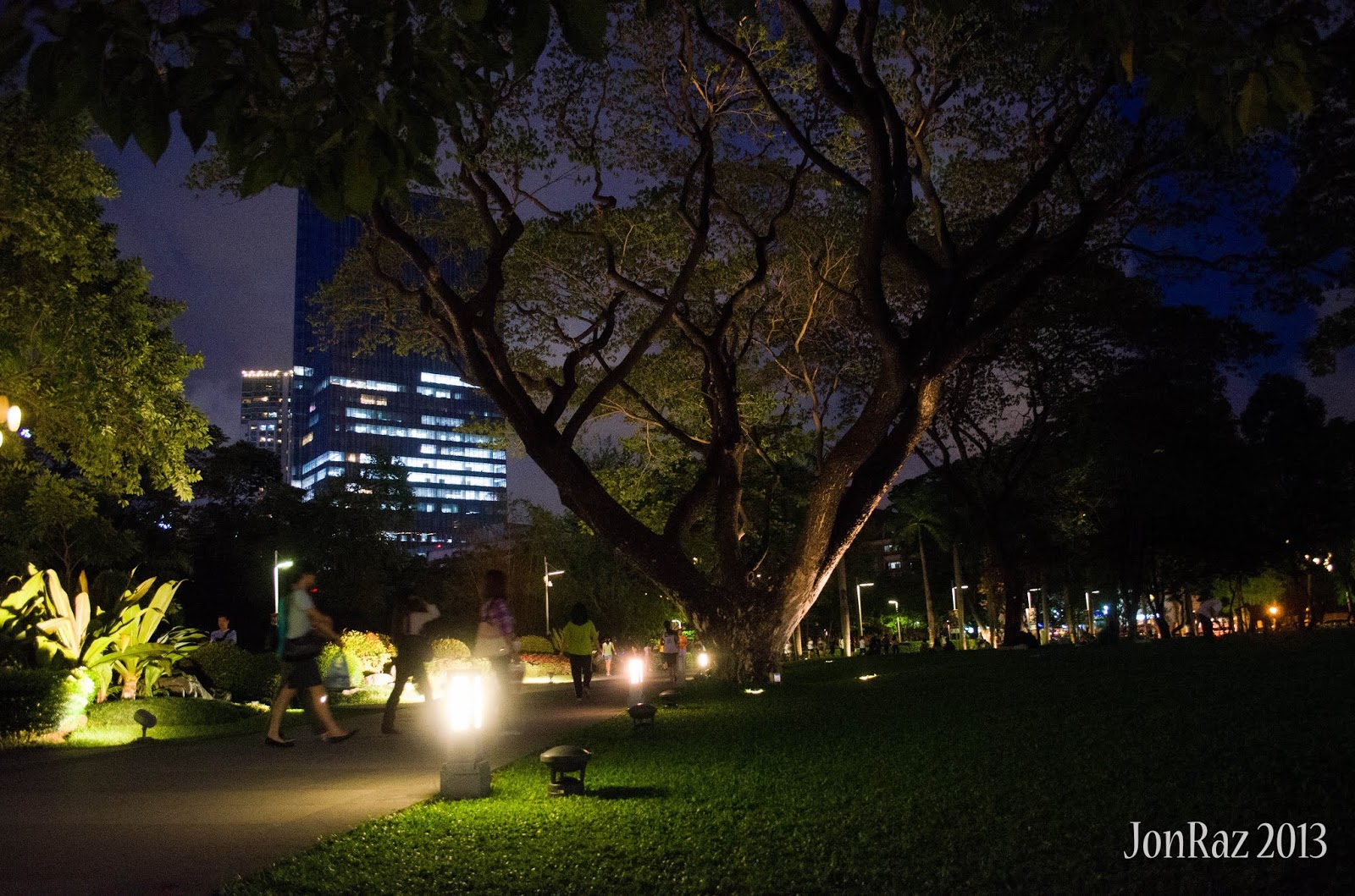 Ayala Triangle Gardens at Night