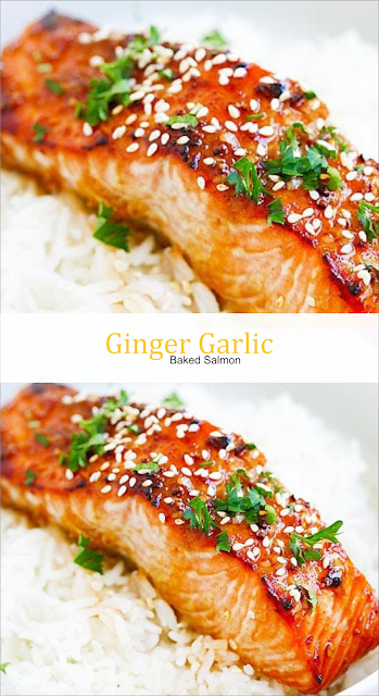 Ginger Garlic Baked Salmon | Latte Intero
