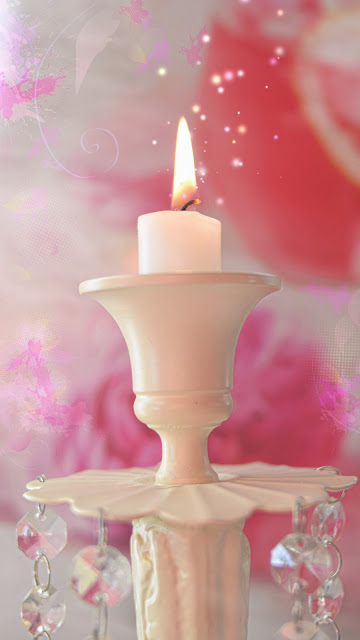 Pink candle flower background