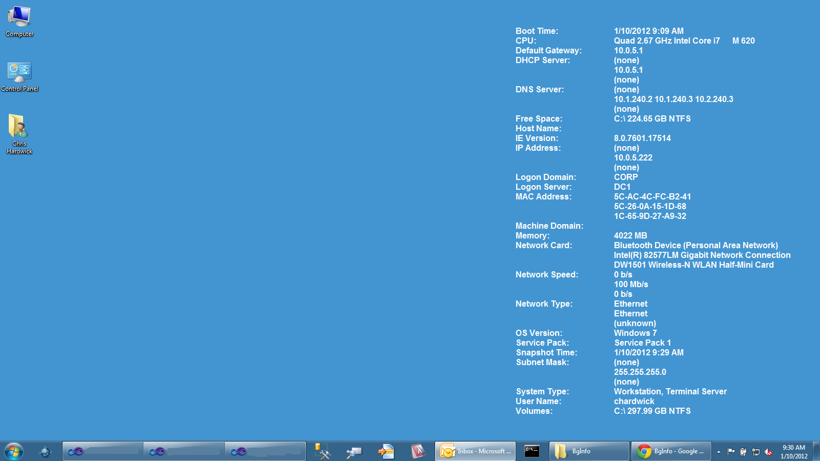 Developer / Architect and not the other way around BgInfo... it still makes sense.
