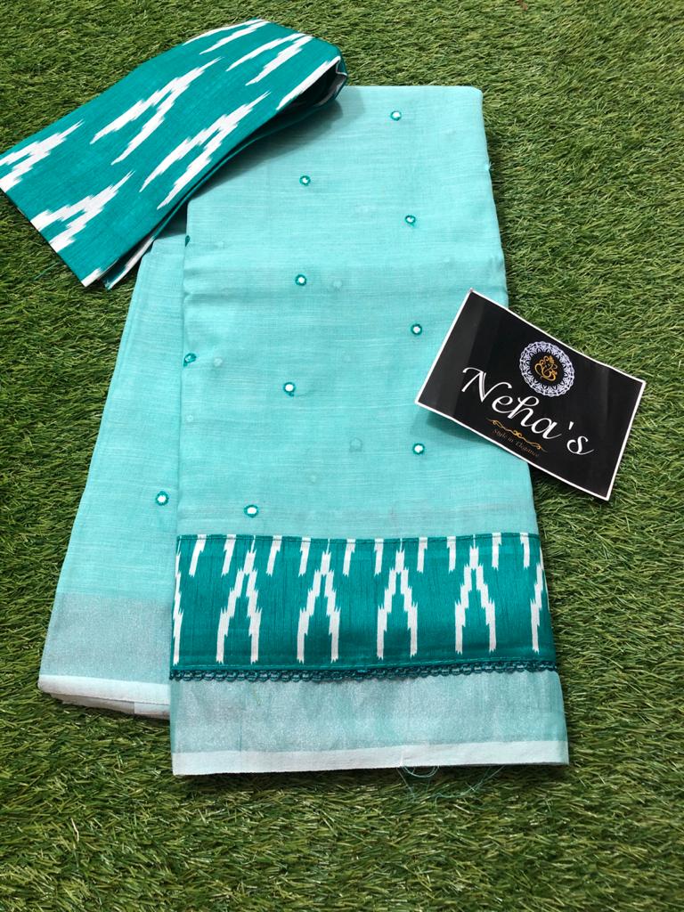 Lenin mirror work sarees