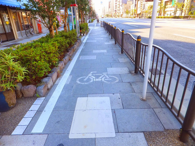 Separated Cycling Lane, Asakusa, Tokyo, Japan
