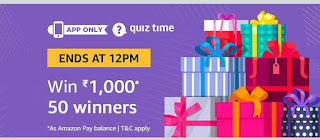 Amazon Quiz Time-Answer & Win Rs 1000