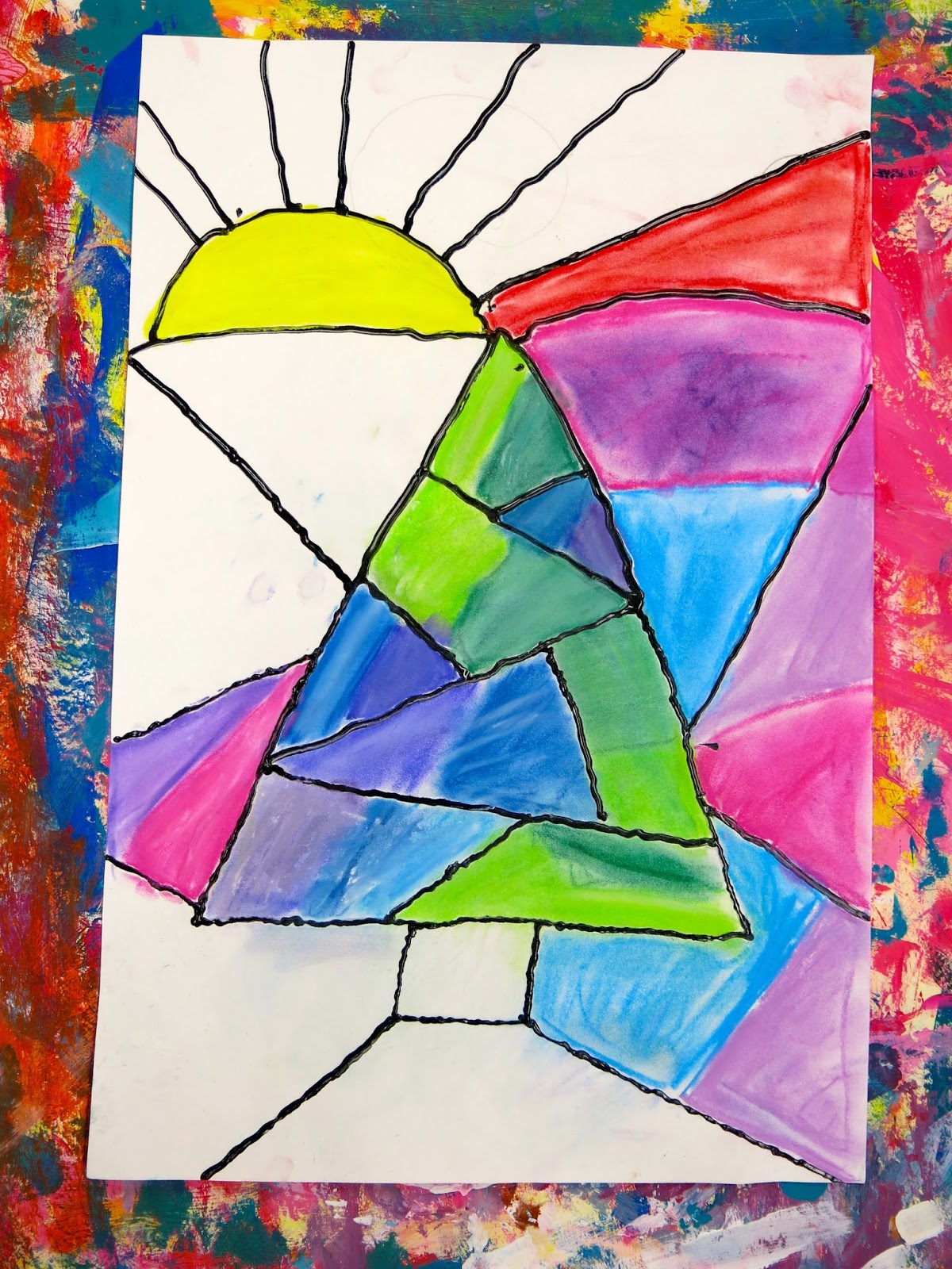 Cassie Stephens In the Art Room Fourth Grade Faux Stained Glass