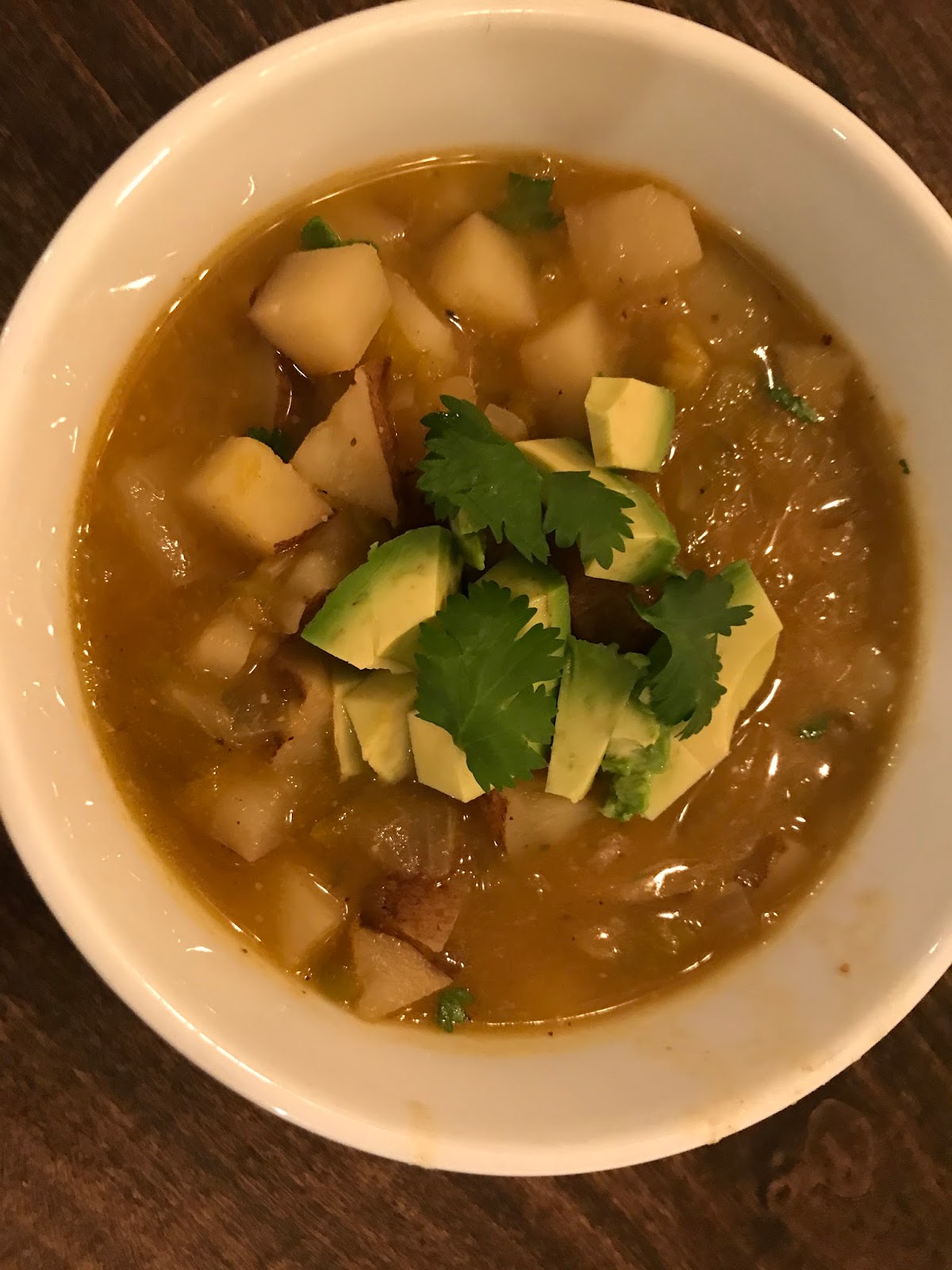 Vegan Green Chile and Potato Soup Spinach is GOOD for You!