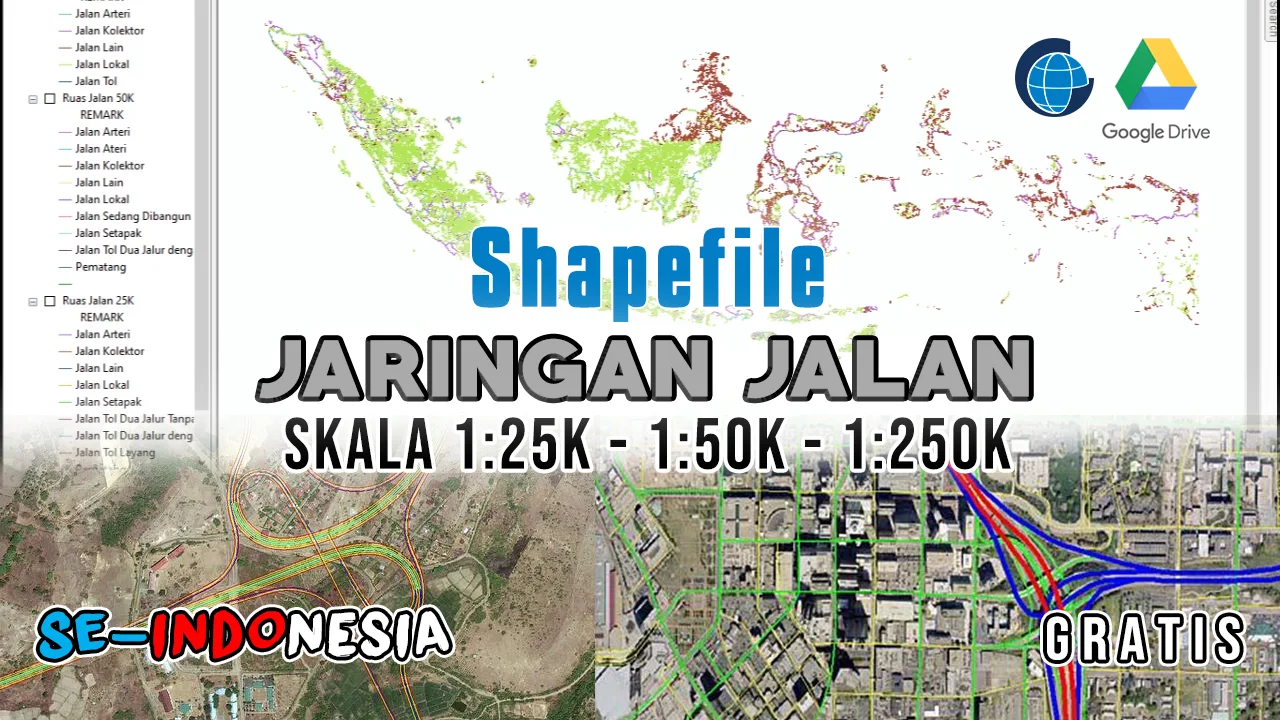 Data Shapefile Jalan Indonesia Terlengkap Gratis