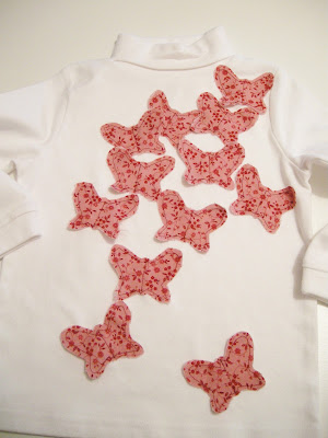 DIY Butterfly Top, Kids Butterfly Top, Butterfly Crafts, Fluttering Butterflies, Easy Sewing project, how to embellish a kids shirt