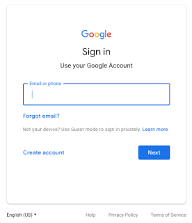 New Google sign-in screen New Google sign-in screen with center-aligned text