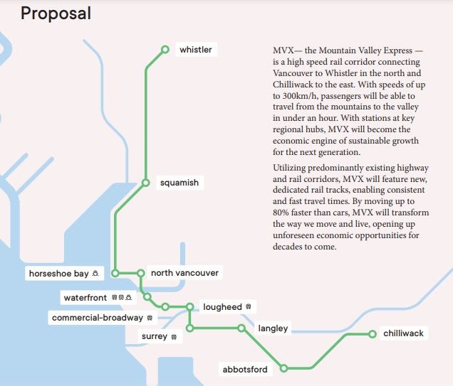 Mountain Valley Express High Speed Rail WhistlerVancouver Chilliwack