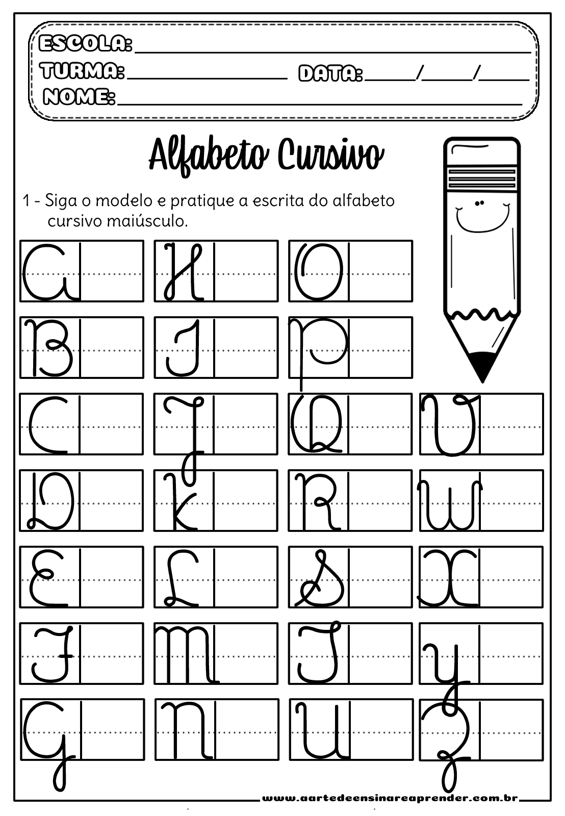 Alfabeto Cursivo A Arte De Ensinar E Aprender Hot Sex Picture 0015