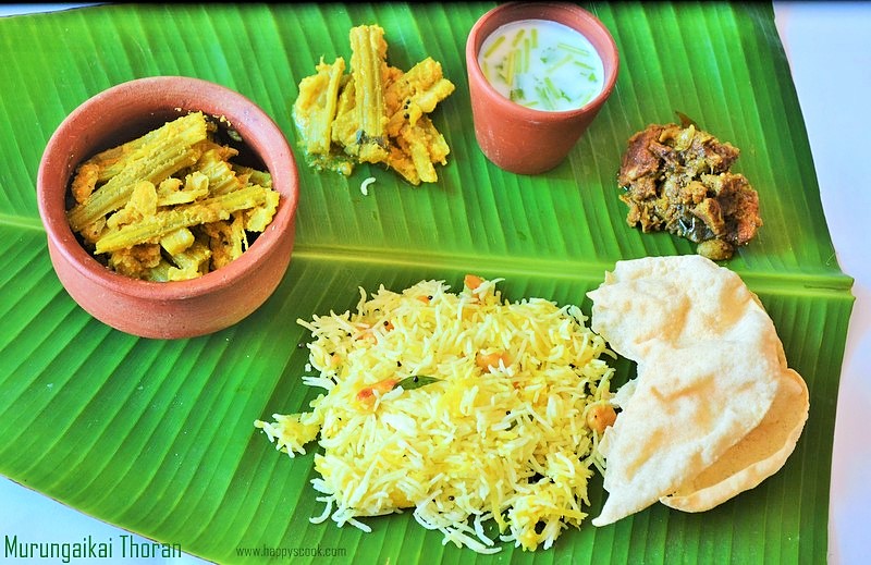 Murungakkai Thoran Recipe Drumstick Kootu Drumstick thoran Happy