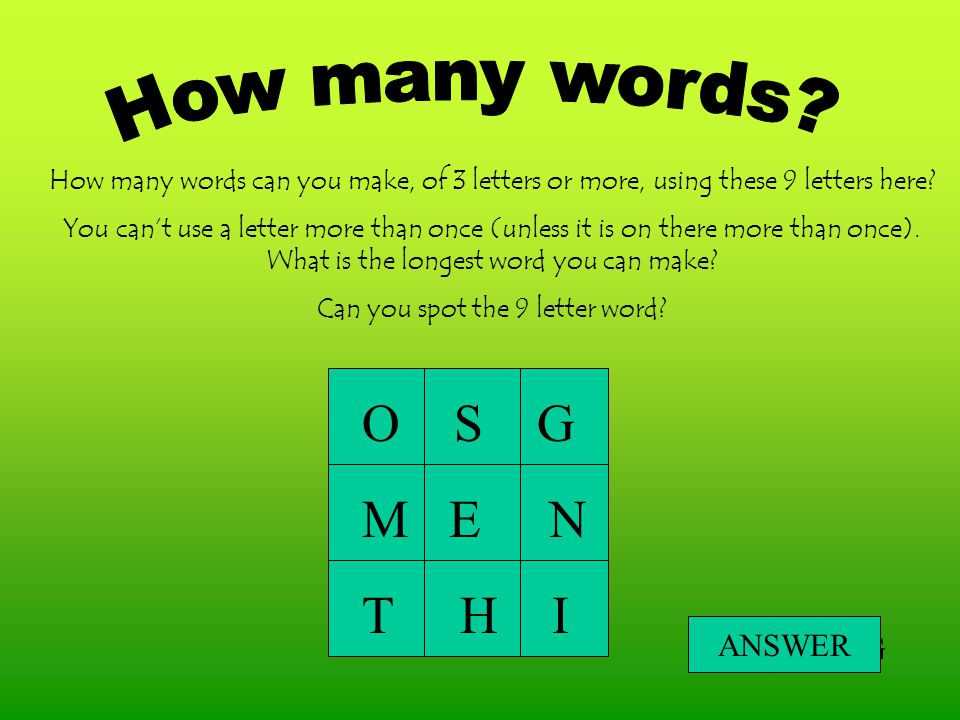 What Word Do These Letters Make Thankyou Letter