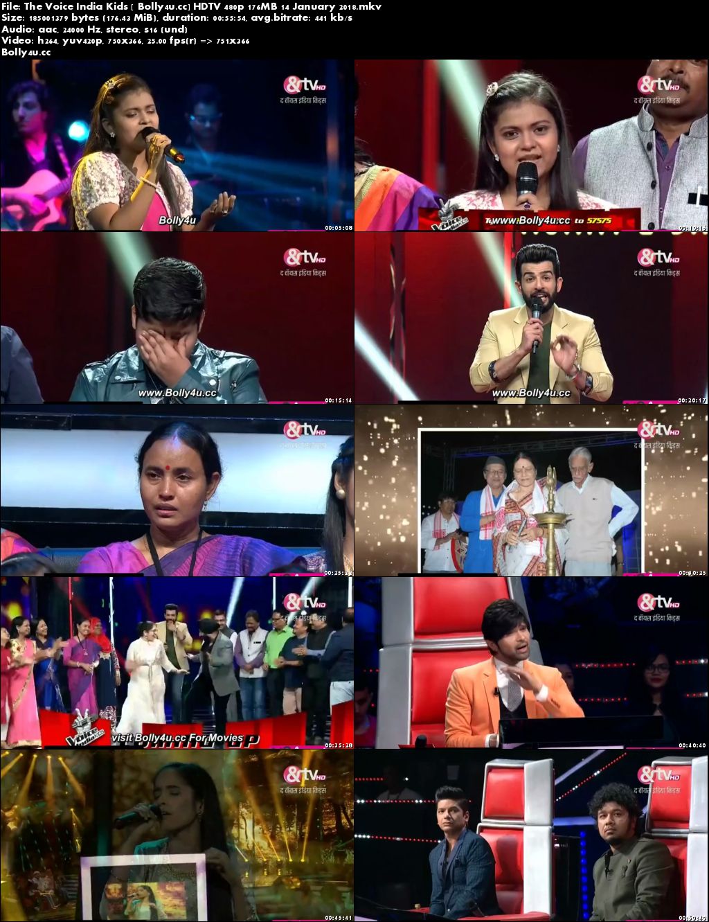 The Voice India Kids HDTV 480p 170MB 14 January 2018 Download