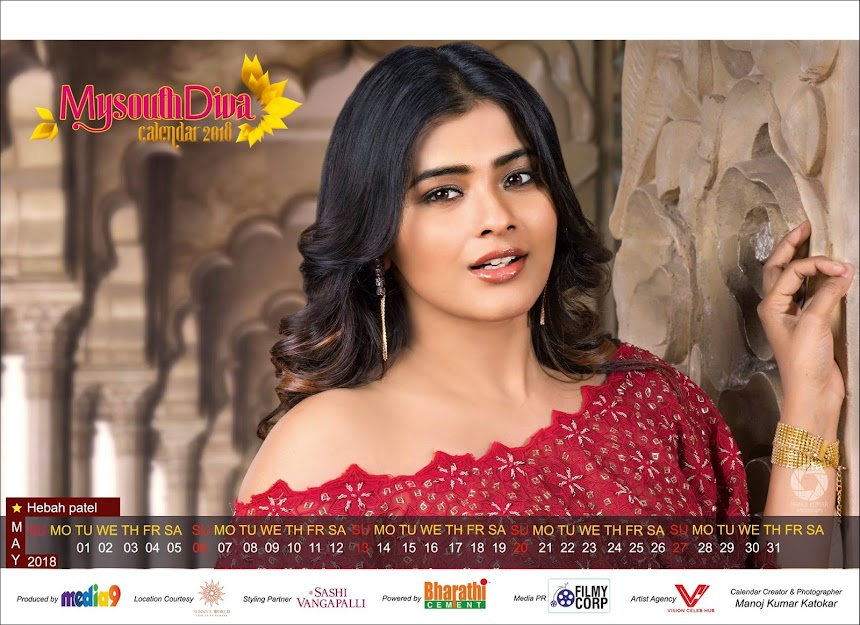 My South Diva Calendar 2018 - Hebah Patel