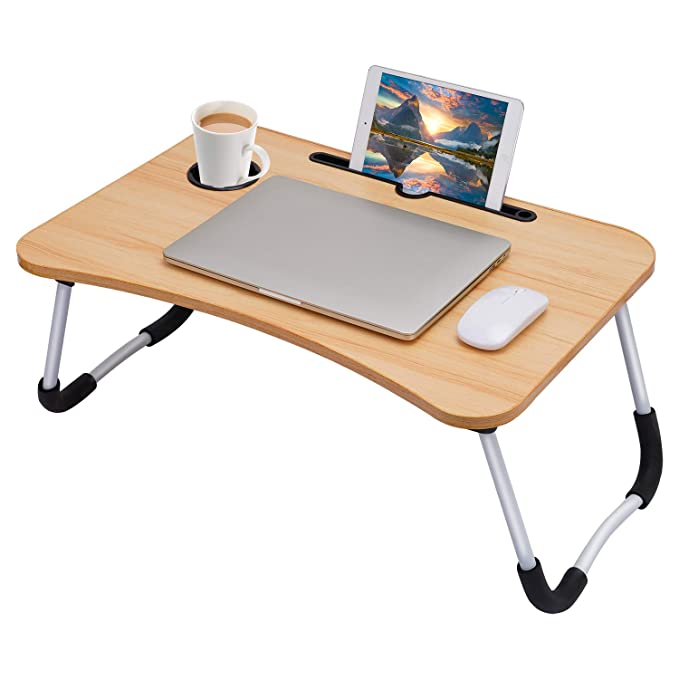 Generic LTT-0001 Multipurpose Laptop Table with Dock Stand & Non-Slip Legs Foldable and Portable Lapdesk for Study & Bed