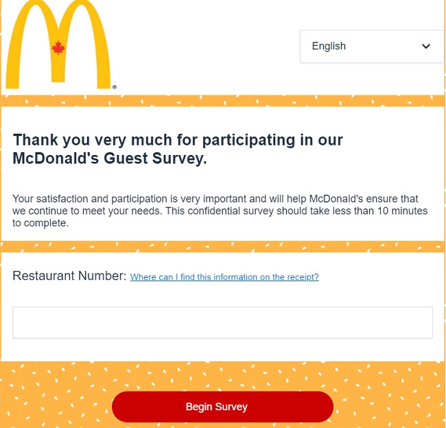 mcdonalds canada online survey